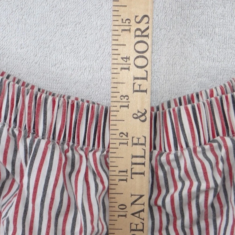 Red‎ White Blue Striped 2 Piece Set Ruffle Crop Top and Shorts Americana Summer